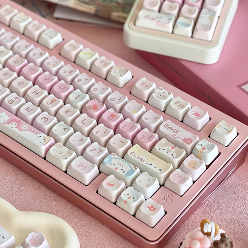 メカニカルキーボード用ピンクのキーボードキャップ,昇華型,Diy
