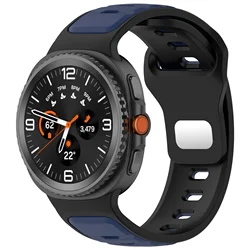 Sport Silicone Band for Smartwatch - Flexible & Durable Wristband Bracelet (Black blue)
