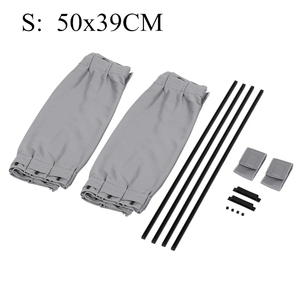 Vitres Latérales Pare Soleil Noir/gris 50*47 Cm Rail