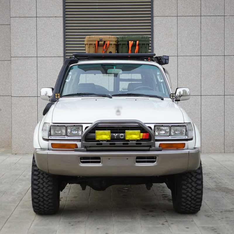 Front Bumper Light Frame For Toyota LC80 Land Cruiser Bumper Spotlight Bracket Land Cruiser FJ80 Front Bar Accessories