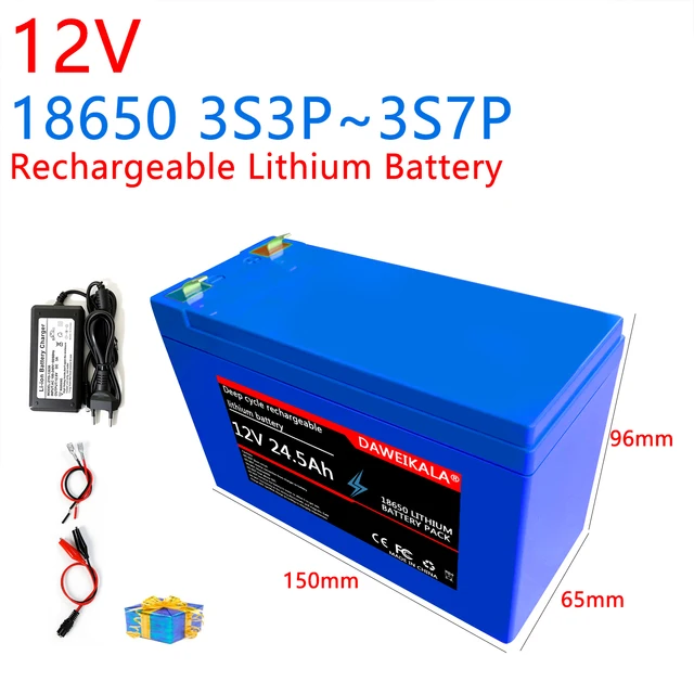 Batterie au Lithium Rechargeable 12V 24Ah 18650, alimentation cc pour pulvérisateur, haut-parleur Portable, voitures jouets de Camping en plein air 1