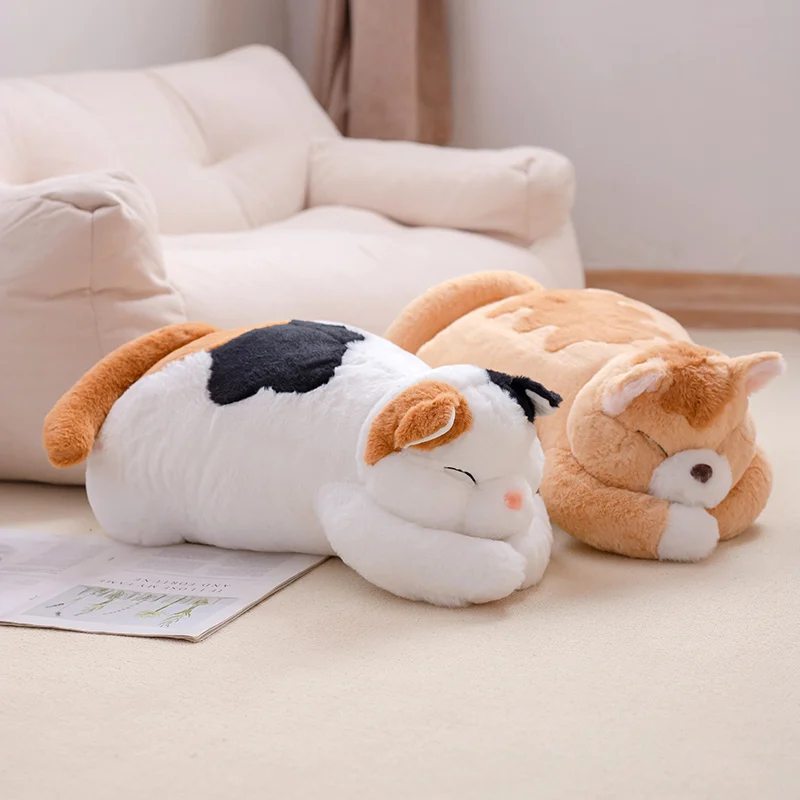 50cm Japan Lazy Cat Plush Doll Simulation Stuffed Animals Plushies Pillow Cute Soft Kids Toys for Girls Girlfriend Home Decor funny30cm countryballs plush toy polandball plush pillow russian germany italy u k ukraine japan france united states