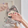 Cute Cat Hand Towel Quick Drying Kitchen Towel Cleaning Rag Coral Velvet Cartoon Absorbent Hanging Towel Bathroom Accessories 수건 2