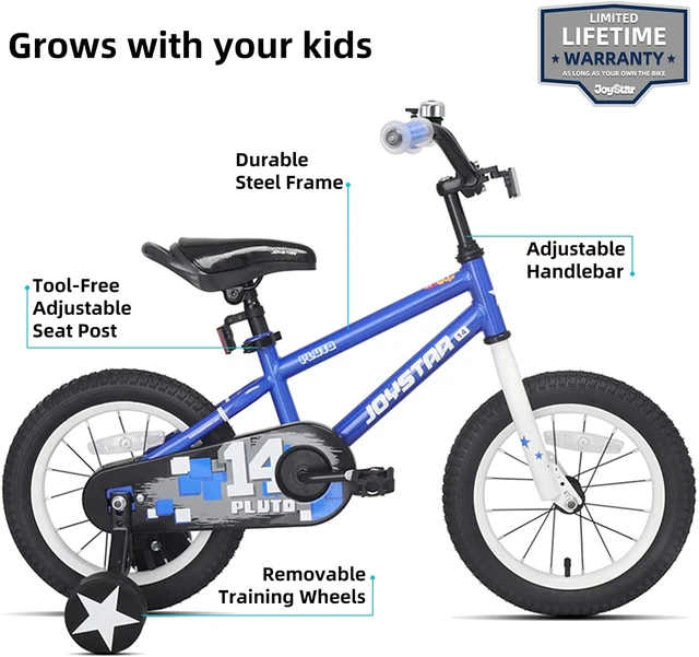  Triciclo para niños, bicicleta para niños de 1-3-2-6 años,  marco de acero de alto carbono