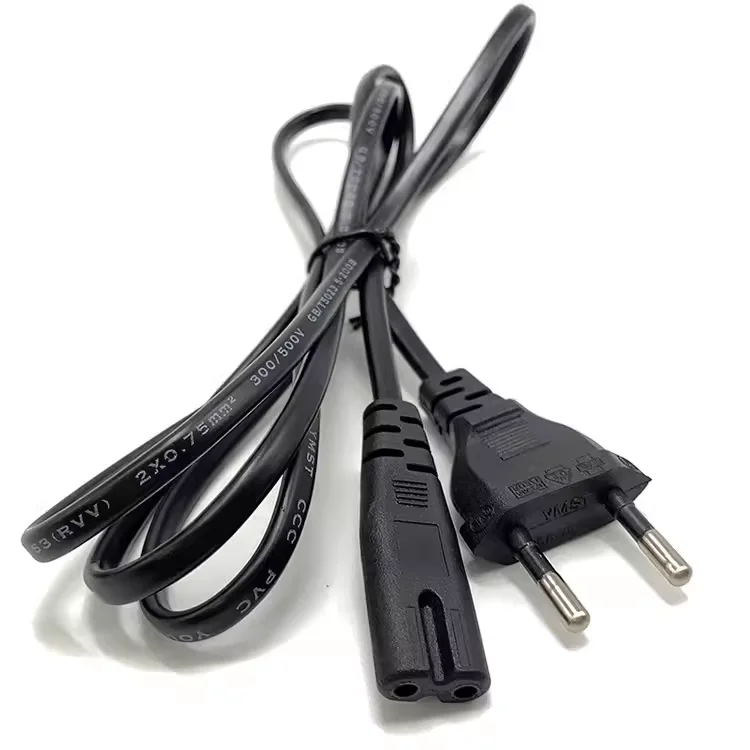 EU Euro Power Cord Plug IEC C13 Adapter Extension Cable For Desktop PC Monitor Printer LG TV Projector 1.2M plug adapter power cord