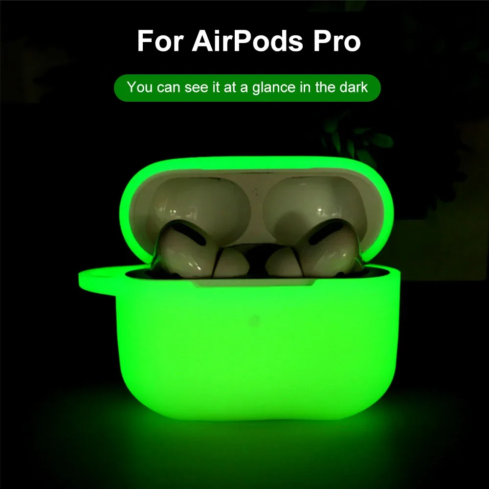 For Apple Airpods Pro Case Protective Case Luminous Silicone