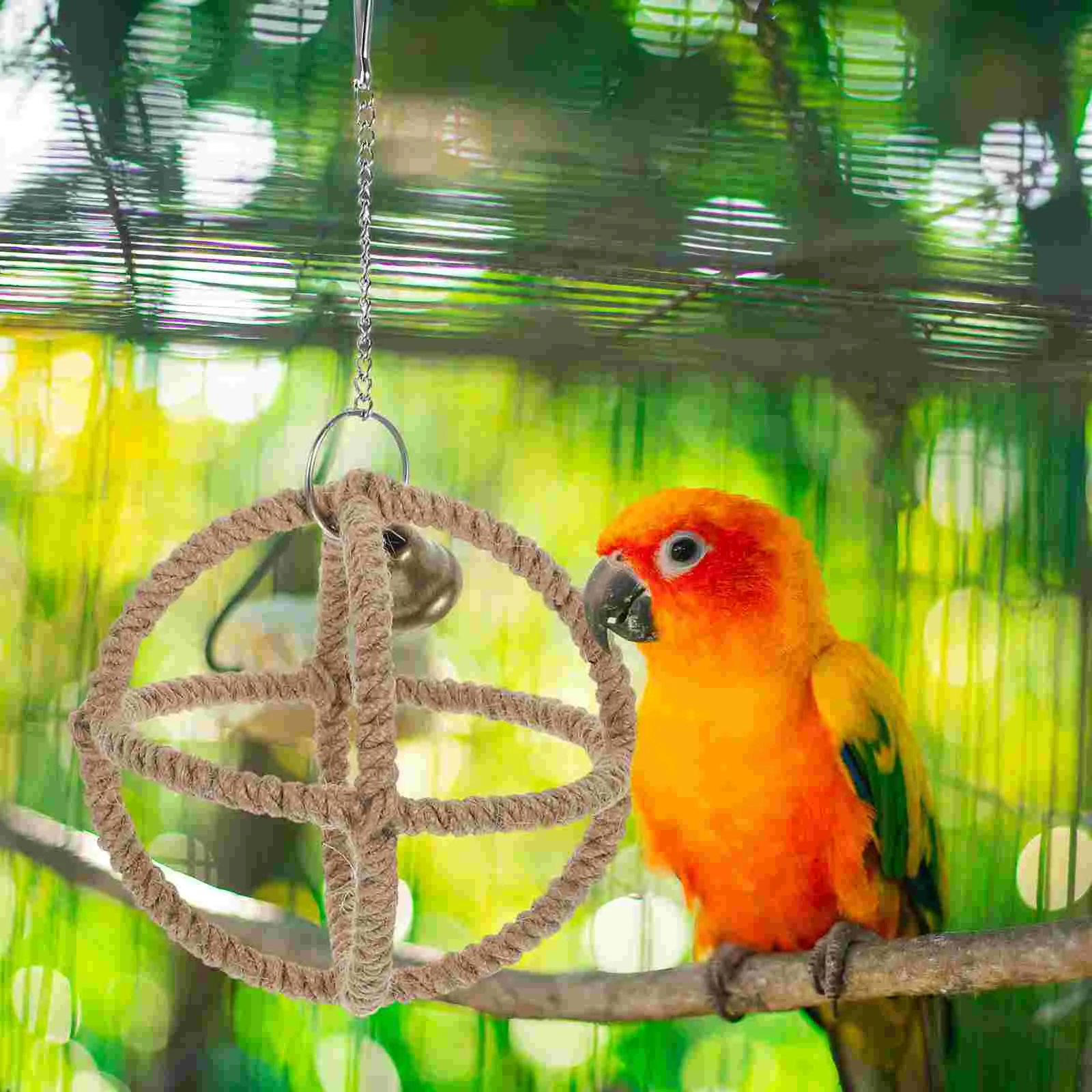 

Parrot Swing Climbing Bird Perches Pet Birdcage Wooden Stand for Parakeet Cockatiel