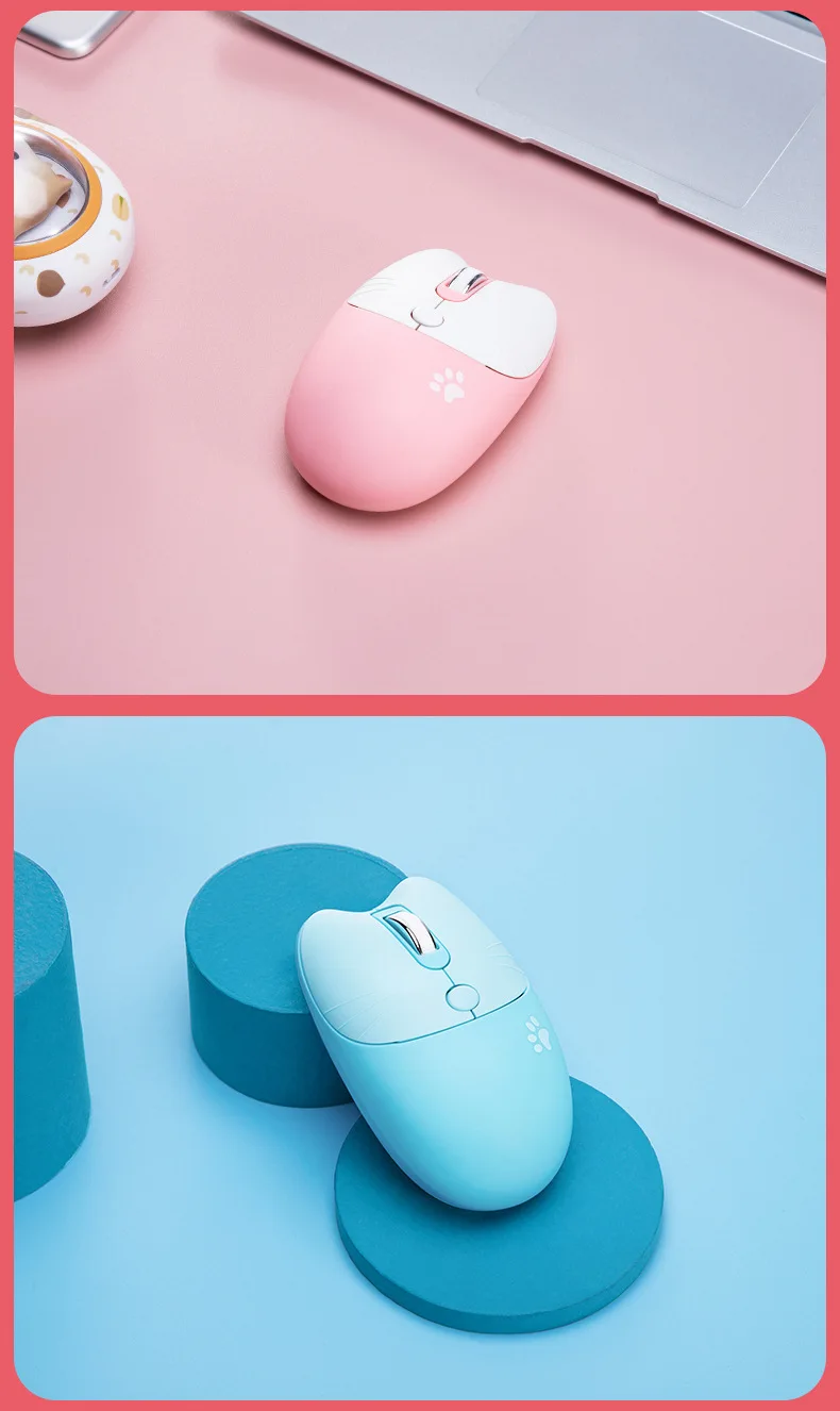 white mouse pc Mice Keyboards Set Hand M3 Wireless Kawaii Mouse Mute Girl Laptop Office Portable Infinite Mouse Silent Cute Festival Gift wireless laptop mouse