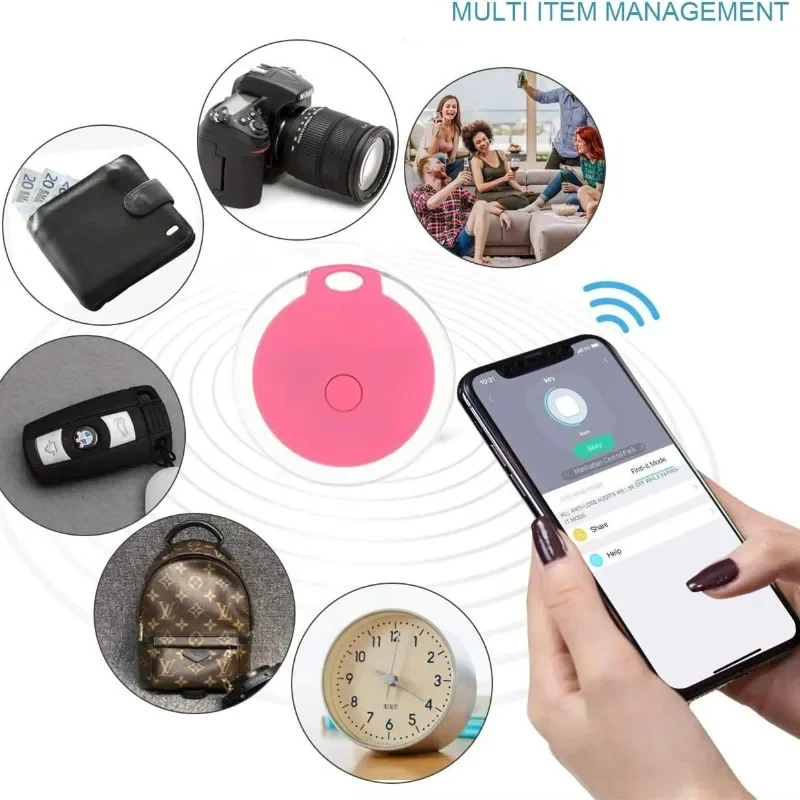 Mini Dog GPS Bluetooth 4.0 Tracker Anti-Lost Device Round Anti-Lost Device Pet Kids Bag Wallet Tracking Smart Finder Locator