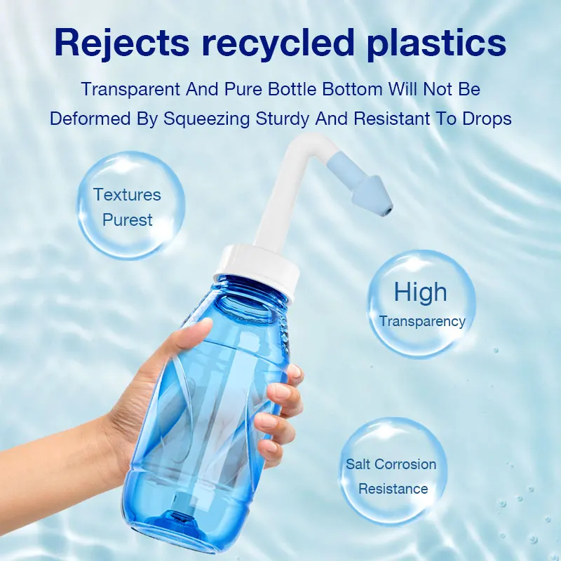 330ML Nasal Wash Sinusitis Nose Cleaner for Adults Child Allergic Rhinitis Treatment Nasal Irrigator Neti Pot Nose Cleaning Tool 5