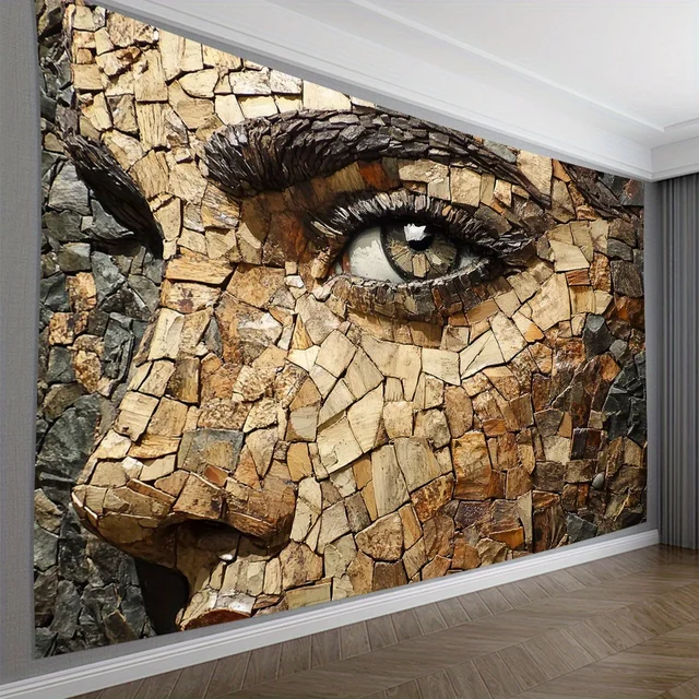Tapisserie murale 3D en Polyester de Style Vintage, décoration suspendue pour salon, chambre à coucher, fête, cadeau d'art universel 6