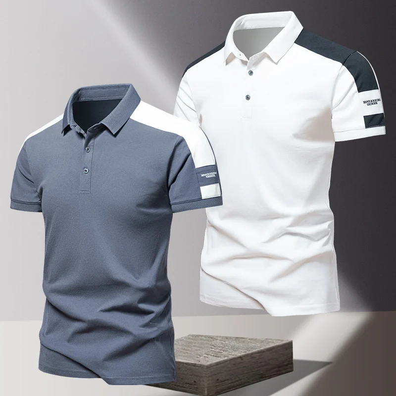 Polo Shirt Mens Golf Shirts for Summer Business Casual