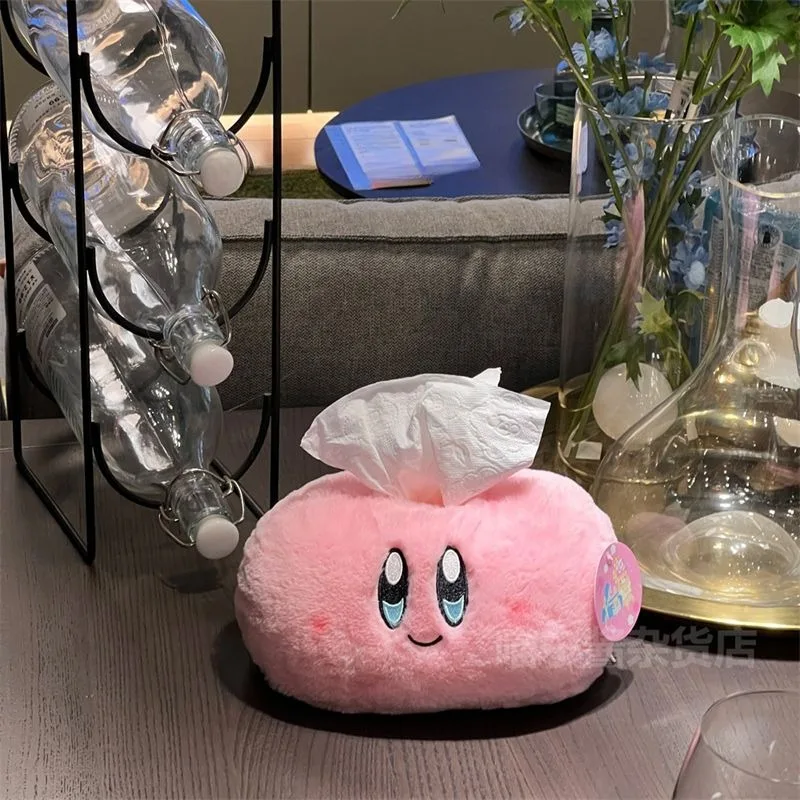 

Kirby のカービィ Cartoon Plush Paper Box Household Use Living Room Creativity Ins Style Cute Girly Heart Desktop Storage Tissue Box