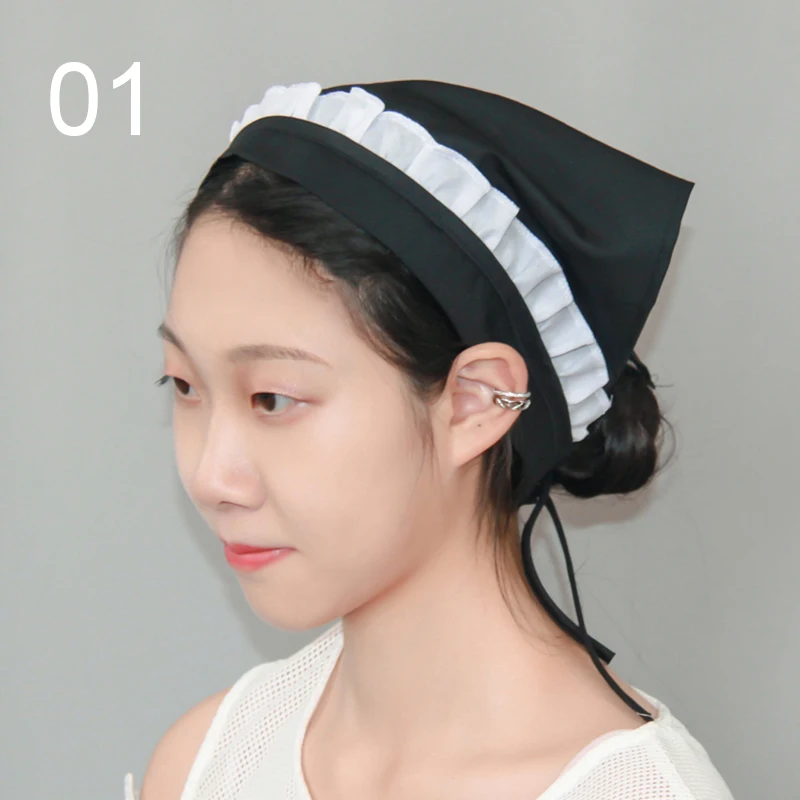 Women's Chef Hat Waiter Headscarf Japanese Izakaya Sushi Restaurant Cooking Bakery Work Cap Catering Dust Proof Sanitary Cap 3