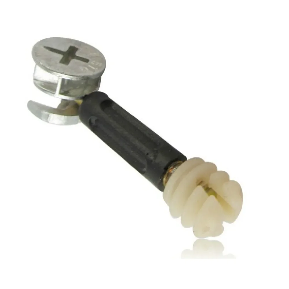 3-in-1 Furniture Fastener Set: Eccentric Wheel, Screw, Plastic Expanding Nut for Desk Table Panel Plate Board