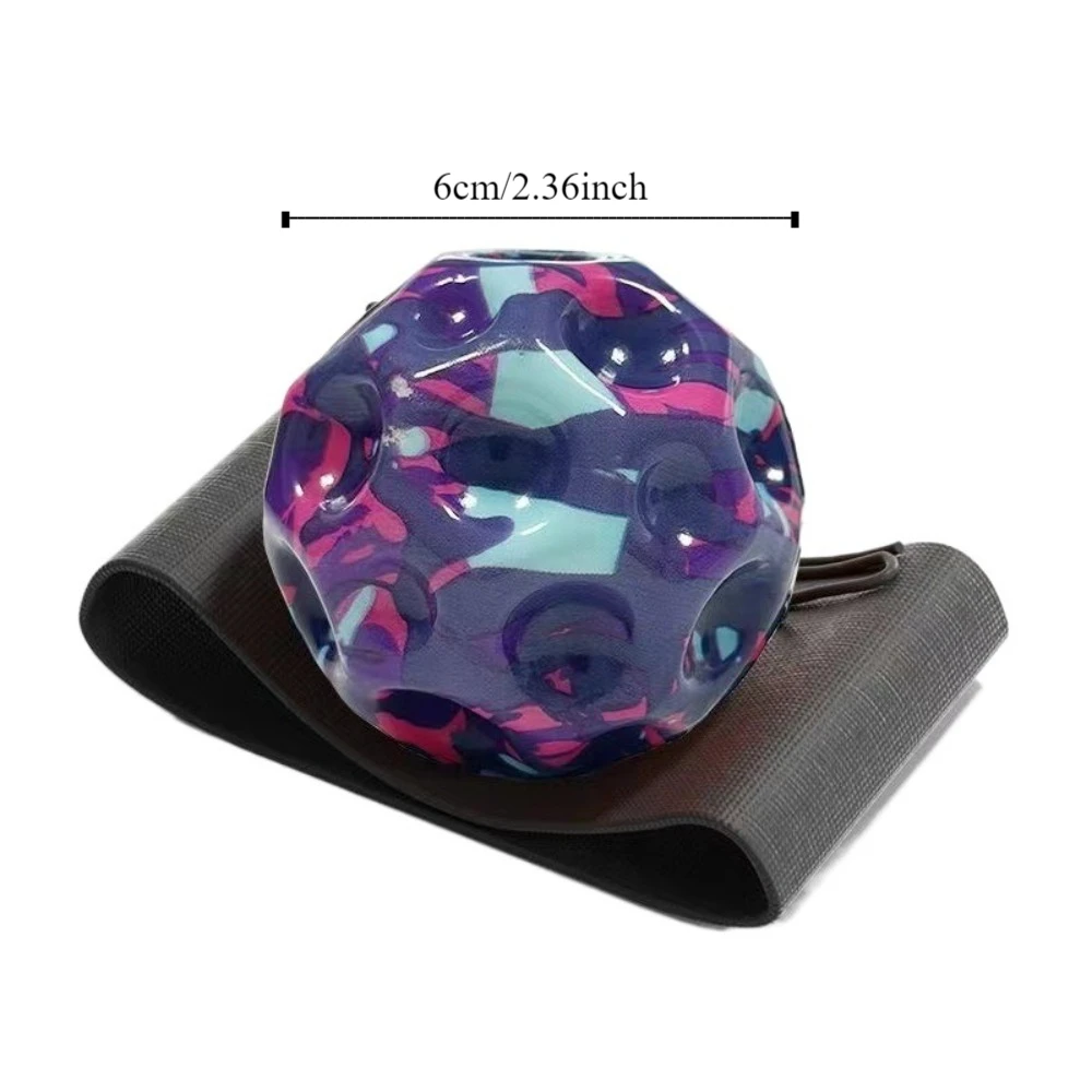 Jump Ball High Bouncing Ball Hand Ball Game Multi-hole Wrist Return Rubber Ball Exercise with Strap Wrist Elastic Ball Kids Toy