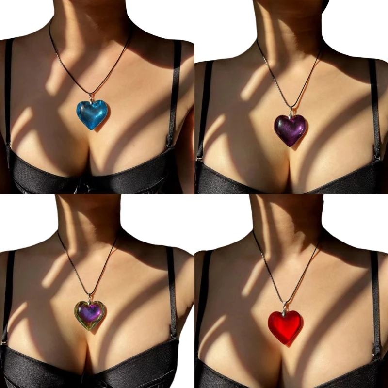 

European and American Jewelry Simple Love Pendant All-match Novel Clavicle Chain N2UE