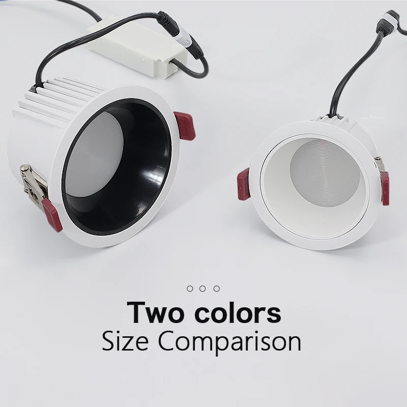 

Круглый узкий потолочный светильник, антибликовый встроенный светодиодный прожектор 12 Вт, светодиодный потолочный светильник COB