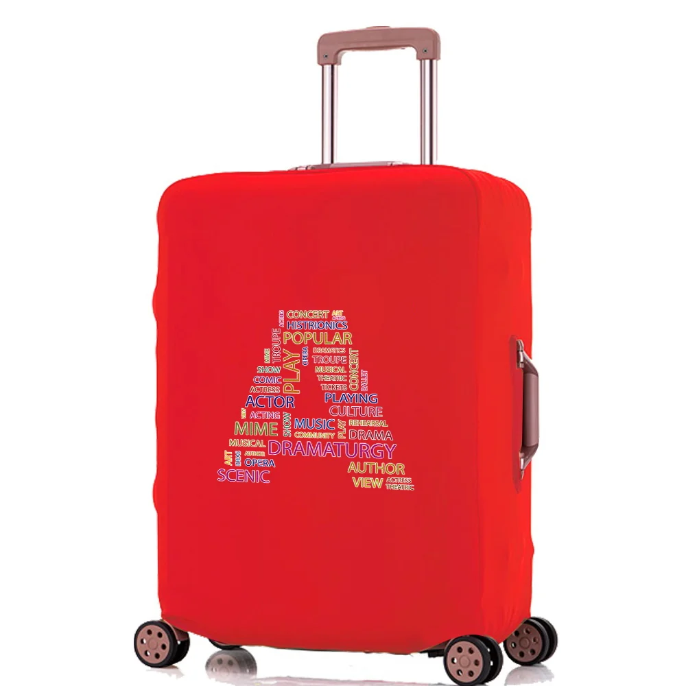 Travel Luggage Covers Suitcase Cover Protector Reusable Washable 18-32inch Text Letter Printed Pattern Series Travel Accessories 6