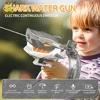 Summer Electric Automatic Shark Water Gun Cannon Portable Children's Beach Outdoor Fight Fantasy Shooting Game Toys for Kid Gift 2