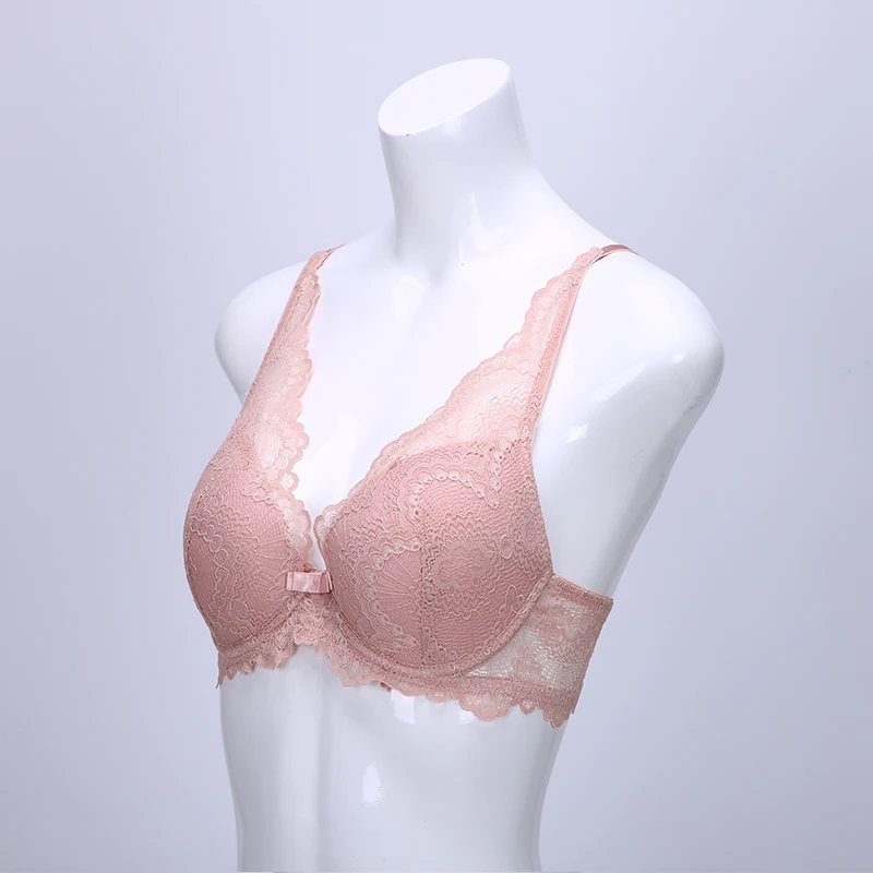 Big Size Women bra Ladies Sexy Underwear Padded Lace Sheer Bra Large Cup B C D Underwear Women's Bra Sexy lingerie