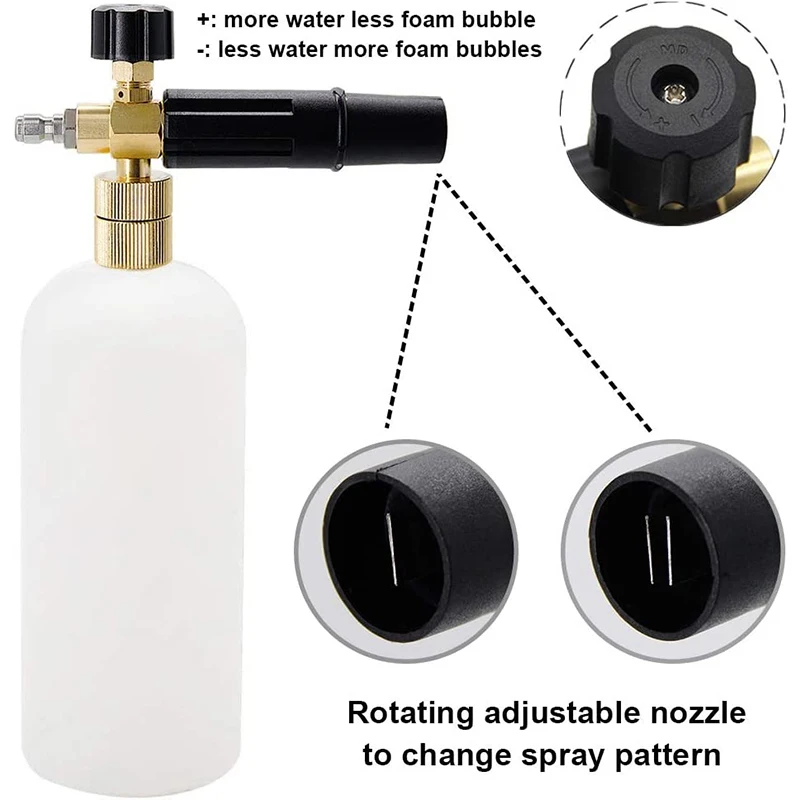 LUSQI Pressure Washer Gun Snow Foam Lance Cannon Foam Blaster With Pressure Washer Nozzle Tip Jet Wash Gun 4