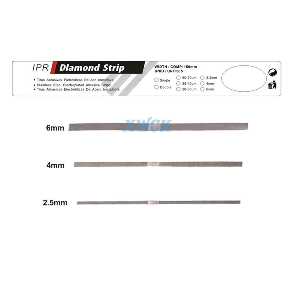 

5Pcs/box Dental Metal Polishing Stick Strip Single Side IPR Diamond Abrasive Strips For Dentist Whitening Materials