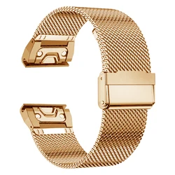 Premium Stainless Steel Quick Fit Watch Strap - 26mm/22mm Adjustable Band - 26mm (RoseGold)
