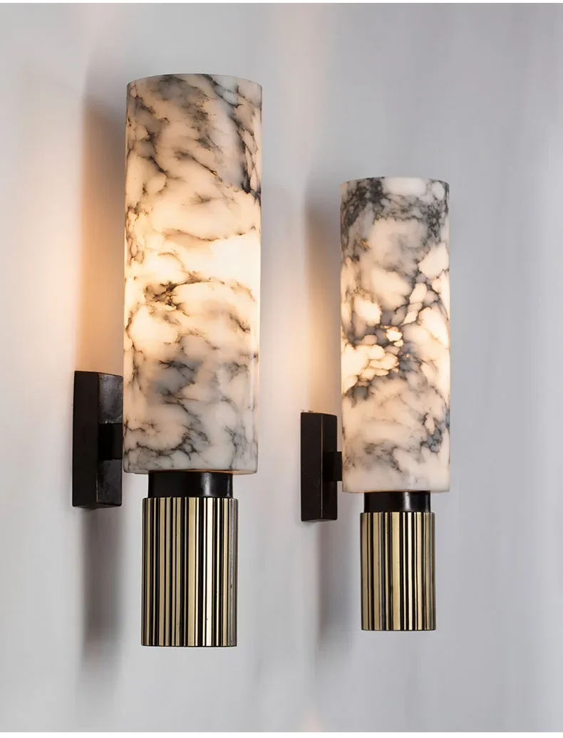 Description Picture 4 of itemChinese Style Postmodern Marble Wall Light ForLiving Room Bedroom Study Aisle Corridor Porch Indoor Lighting Room Decor