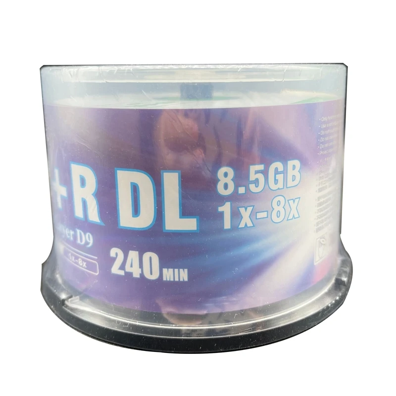Dvd Disco Dvd Mais r 8.5gb Dupla Camada d9 8x 240min 50 Peças Lote Atacado - Imagem 2