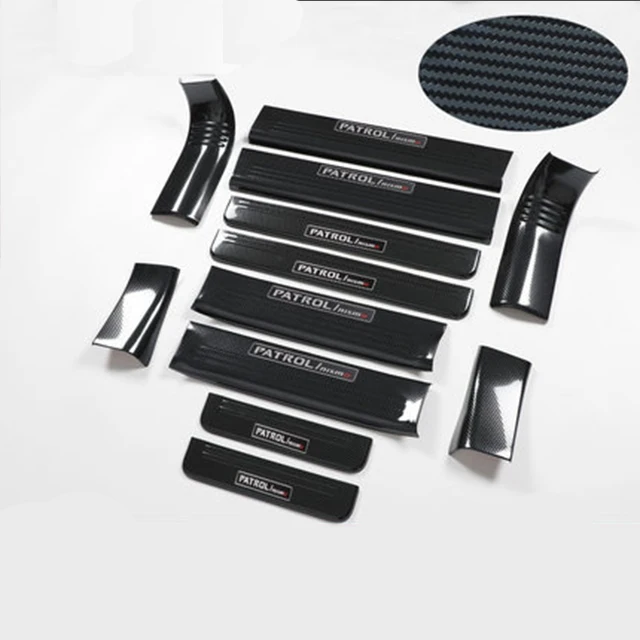 

Патруль Y62 из углеродного волокна, пороговая полоса 12-20 патруль Y62, приветственная педаль, модификация салона автомобиля для Nissan