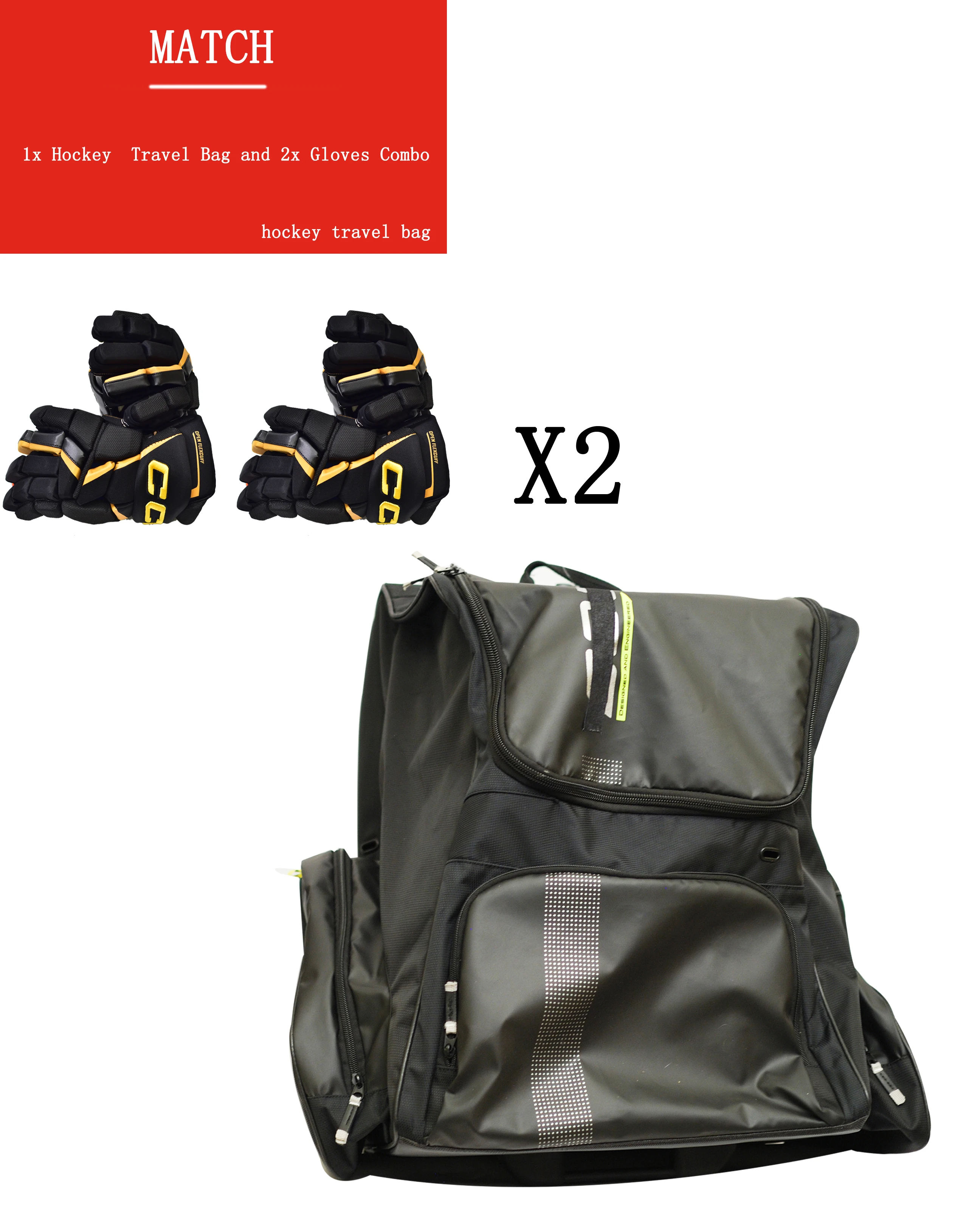 Hockey Travel Bag Hockey Travel Case Air Case Protection Gear Equipment Bag Backpack Wheeled hockey travel bag