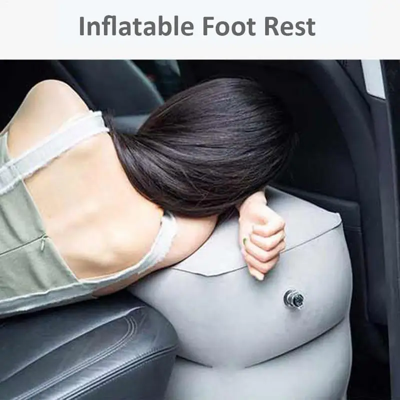 Inflatable Travel Pillow Foot Pad Airplane Car Bus Footrest stool Height Adjustable Kids Flight Sleeping Resting Pillow