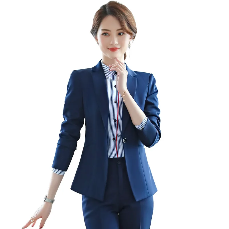 6001 Business Wear Women's Suit Autumn and Winter Suit Hotel Interview Elegant Business Suit Women's High-End Wholesale Work Clo