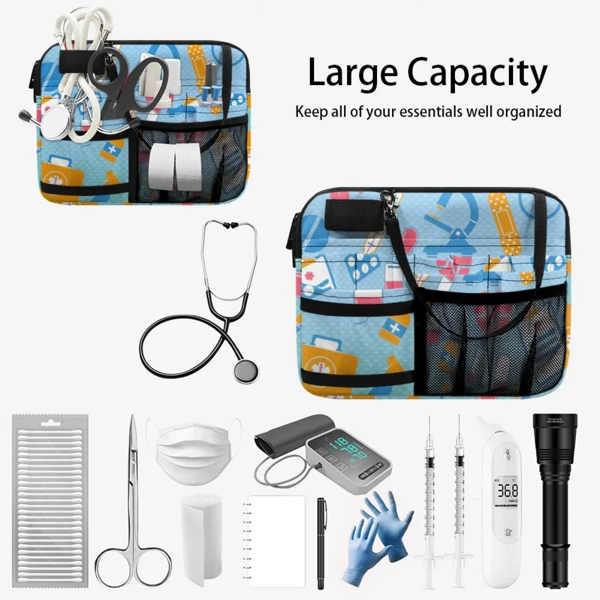 Healthcare Nursing Ladies Waist Bag Luxury Design Fashion Adjustable Fanny Pack  Multi Pocket  for Stethoscopes Bandage Scissor