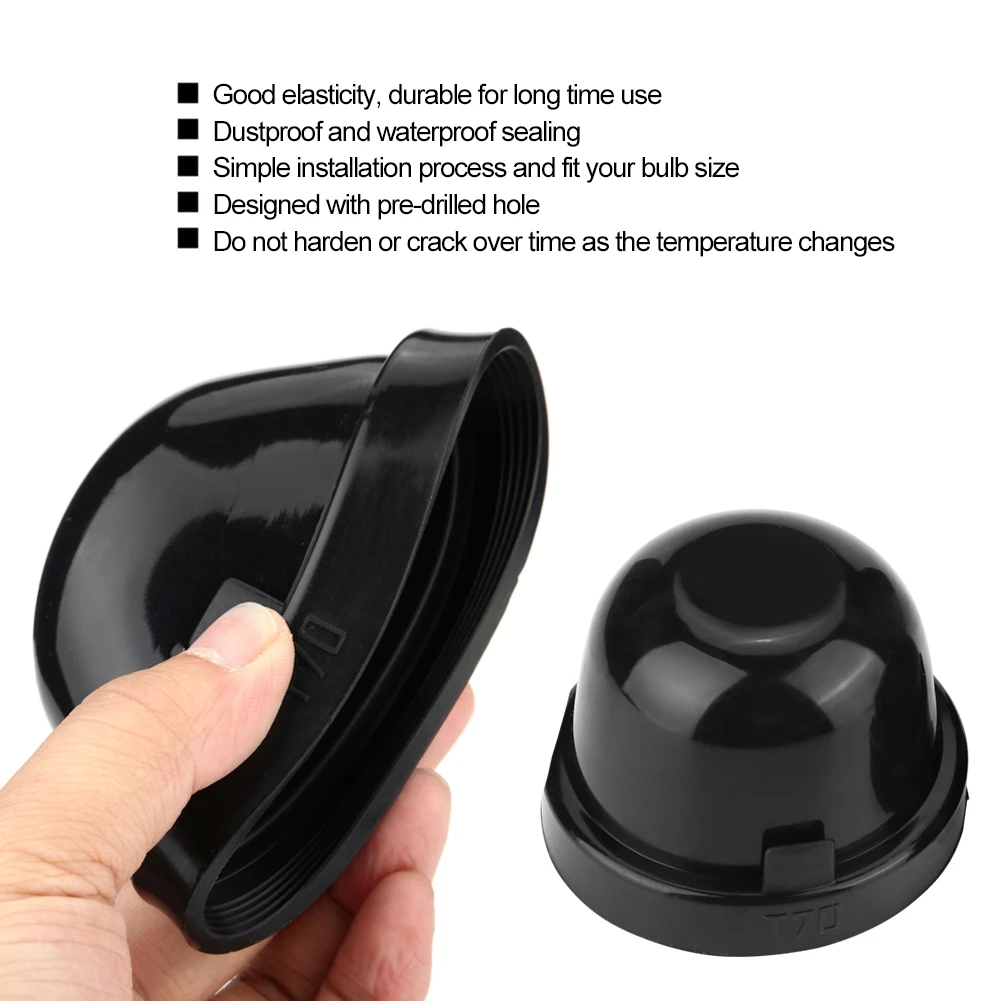 

2 шт. 70 мм автомобильная лампа головного света резиновая Водонепроницаемая Пылезащитная Герметичная крышка