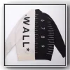 2024 A Cold Wall ACW black and white rectangular ruler spliced with large letters sweater MY721 2