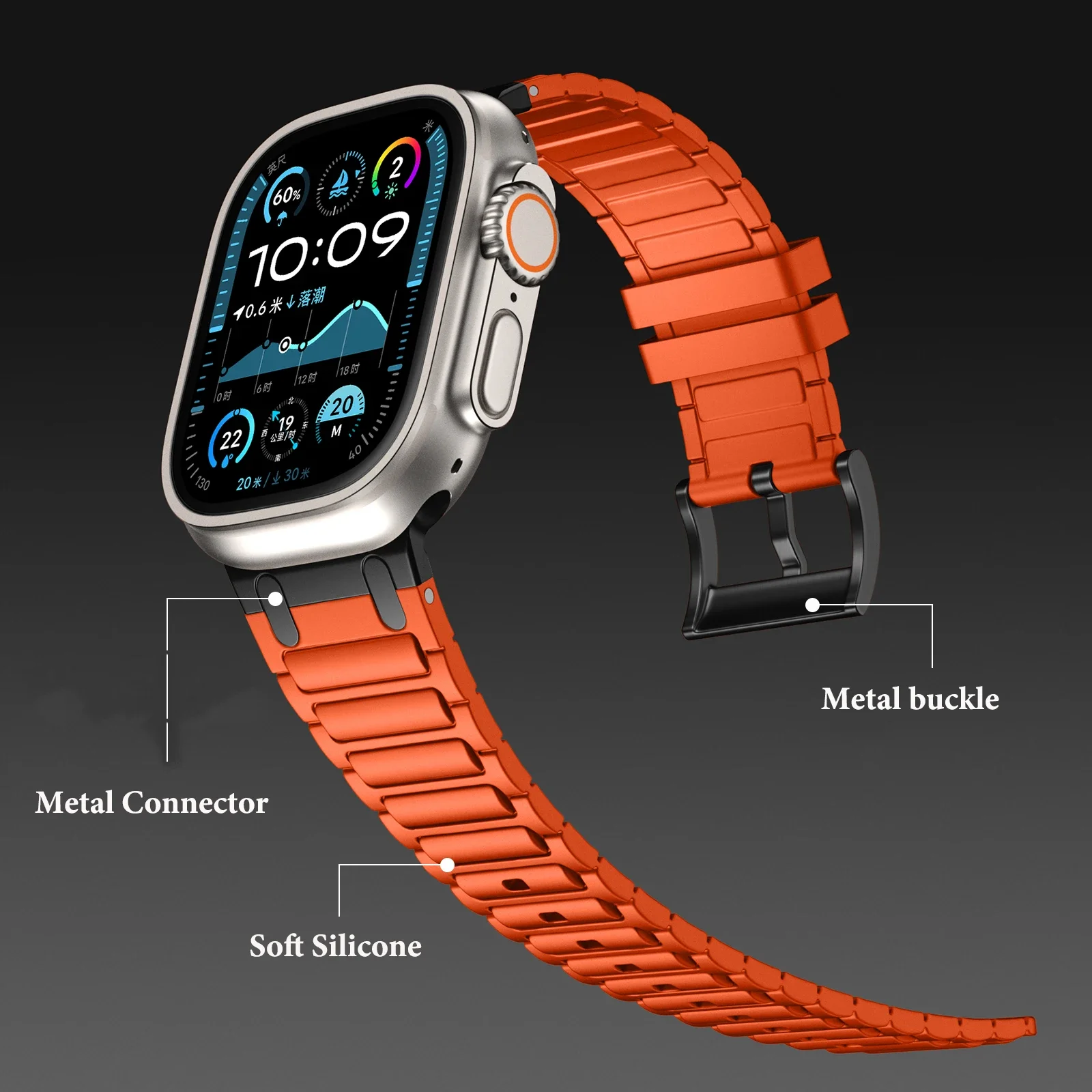 Enhanced Silicone Strap with Modified Metal Integration