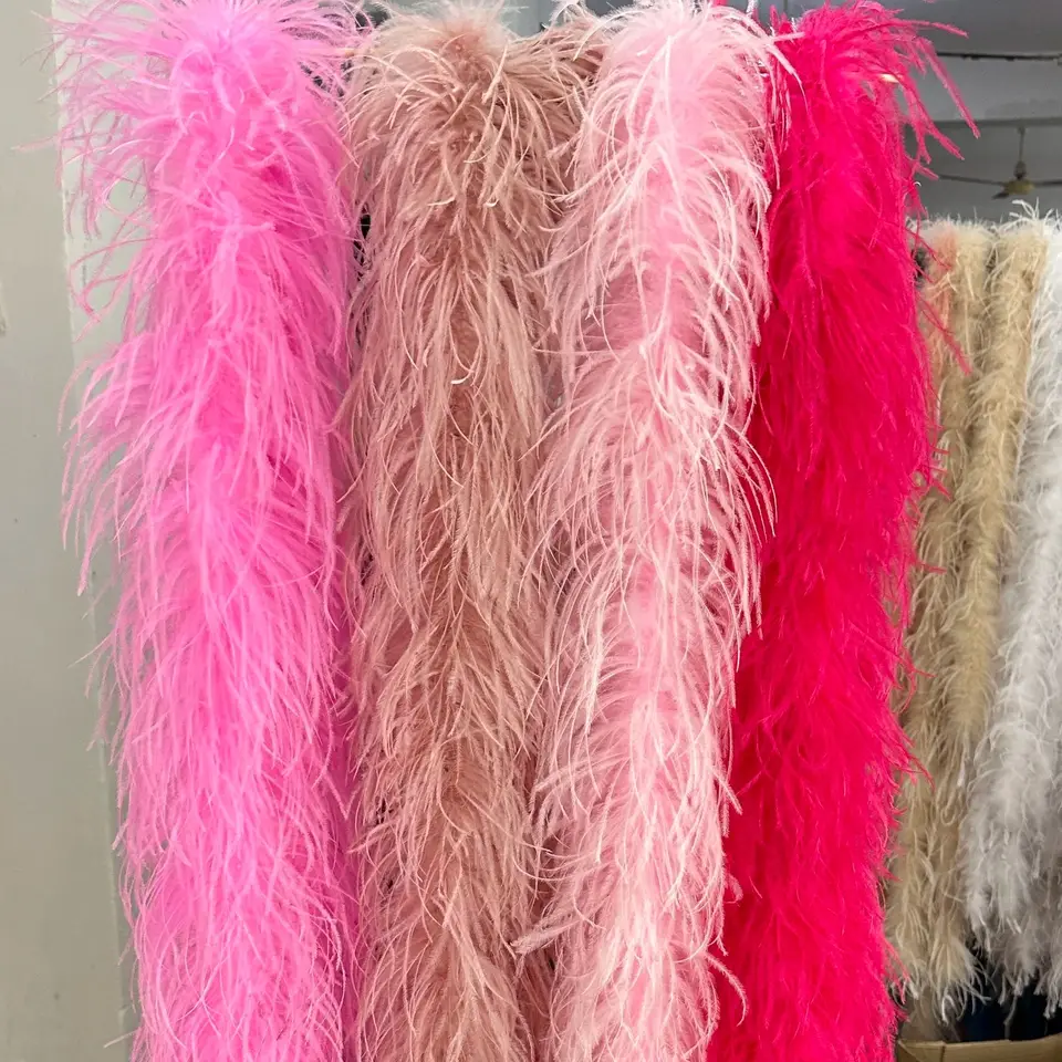 カラフルなダチョウの羽ボア,ダンスウェア,裁縫,工芸品,1m, 2 4 6 10