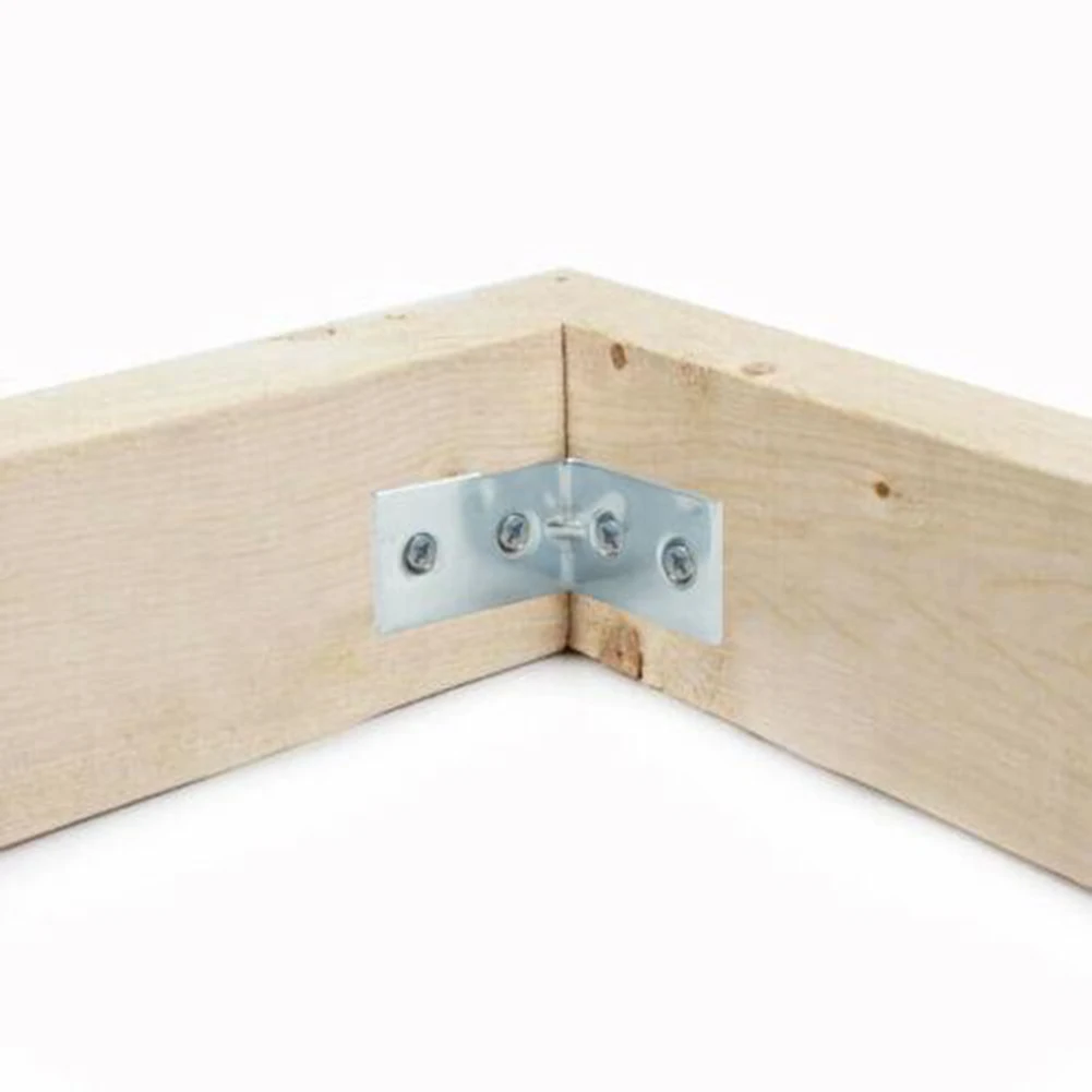 12/24pcs L-Shaped Corner Metal Brackets Braces Drawer Shelf Wall Bracket Fixing Right Angle Corners Brace Furniture Hardware furniture hardware angle bracket angled furniture hardware angle connector