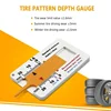Car Wheel Tire Depth Gauge 0-20mm Tyre Tread Depthometer Depth Indicator Gauge Motorcycle Trailer Van Measure Tool  Depth Gauge 2