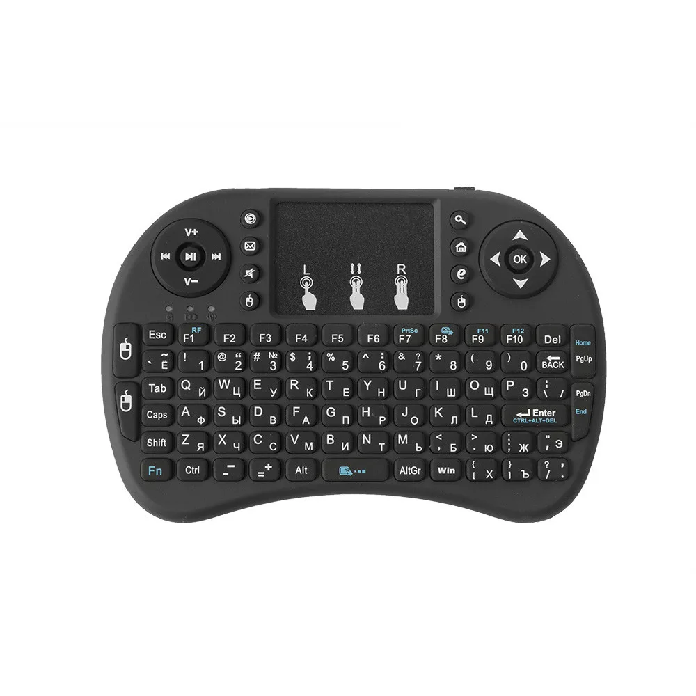 Mini Air Mouse com Teclado Retroiluminado sem Fio com Touchpad 2.4g para Android Inglês Russo Espanhol Francês i8 - Imagem 2