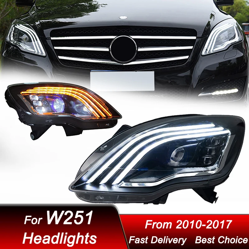 

Car Headlights For Mercedes-Benz R class W251 2010-2017 Maybach style LED Auto Headlamp Assembly Projector Lens Accessories Kit