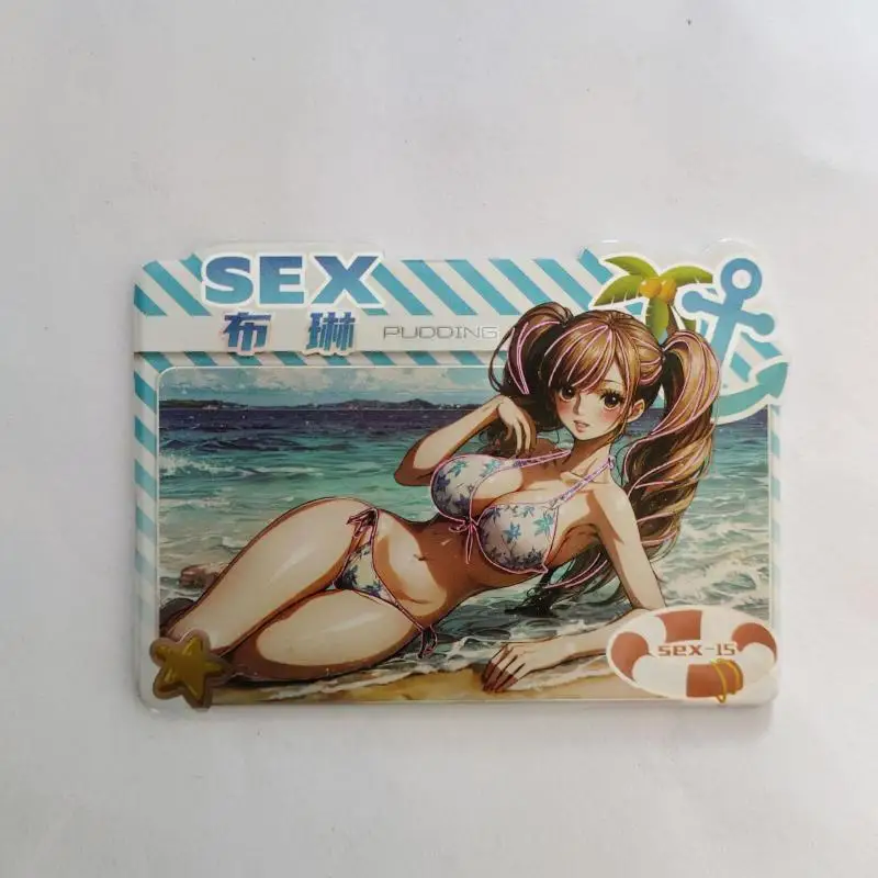 Anime One Piece Boa Hancock Nefertari D Vivi Charlotte Pudding Violet Hina Tashigi Collectible Card Toy Christmas Birthday Gift