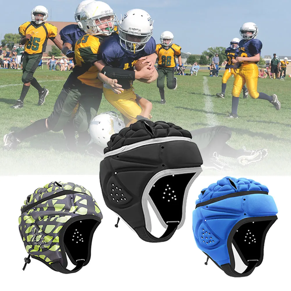 Child's Head Soft Shell Protective Headgear Gear Rugby Headguards