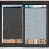 Sunshade Roller blinds Curtains Blackout Curtain Suction Cup Punch-free Retractable Window Kitchen Roller Curtains for Bedroom 1