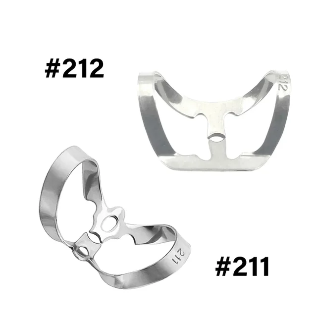 Dental Endodontic Rubber Dam Clamp #212 #211 Stainless Steel Barrier Clip Holder Clamp Restorative Surgical Tool