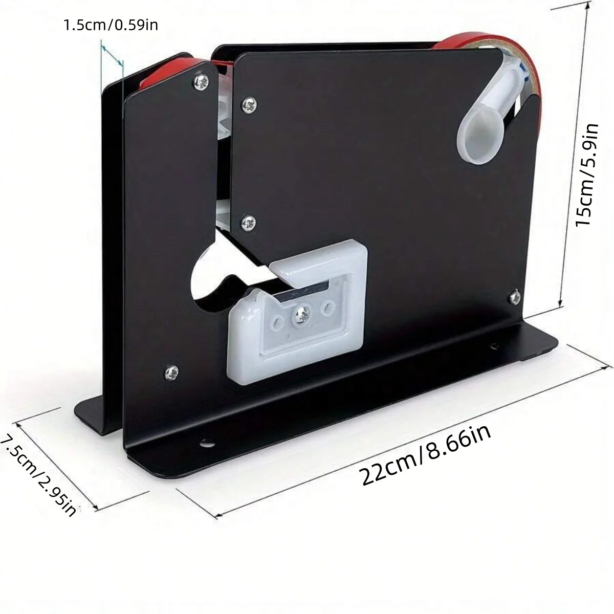 1PC black tape sealer trimmer built-in sharp blade clear plastic bag sealer, shipping tape dispenser,tape dispenser,tape cutter
