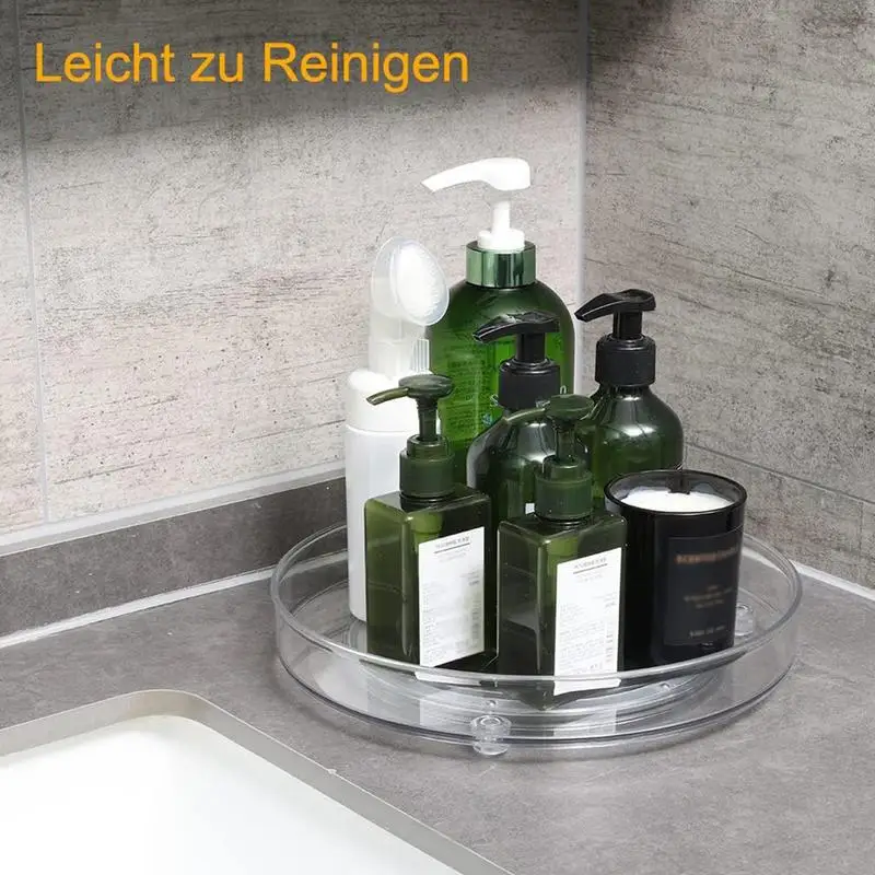Fridge Organizer Rotating Tray 360 Degree Spinning Refrigerator Round Shelf Condiment Storage Racks For Cabinet Dining Table 4