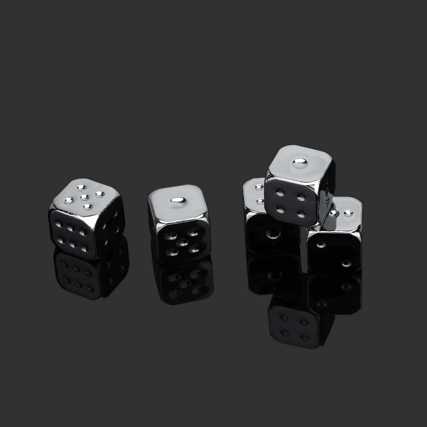 Game Dice Dice Set 5PCS/1Set Metal Dice Golden/Silver/Bronze Funny Game Dice Six Sided Decider Board Game